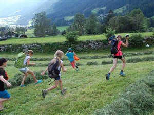 Kids playing on the field